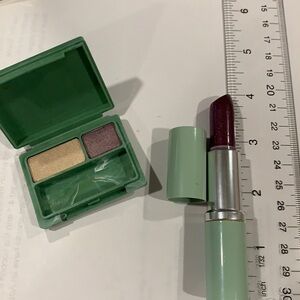 NEW CLINIQUE BERRY LICIOUS  LIPSTICK #33 FULL SIZE & BEACH PLUM EYESHADOW